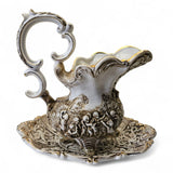 Vintage Capodimonte Water pitcher and Bassin set "Cherubs" with Gold Gilt