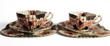 2 x Antique Wileman Foley & Co China Trio "Japan" Pattern Alexandra Shape 84175 RD60650 c.1887
