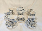 Ming Tree Blue Double Phoenix backstamp 27 pieces Tea Set by Nikko