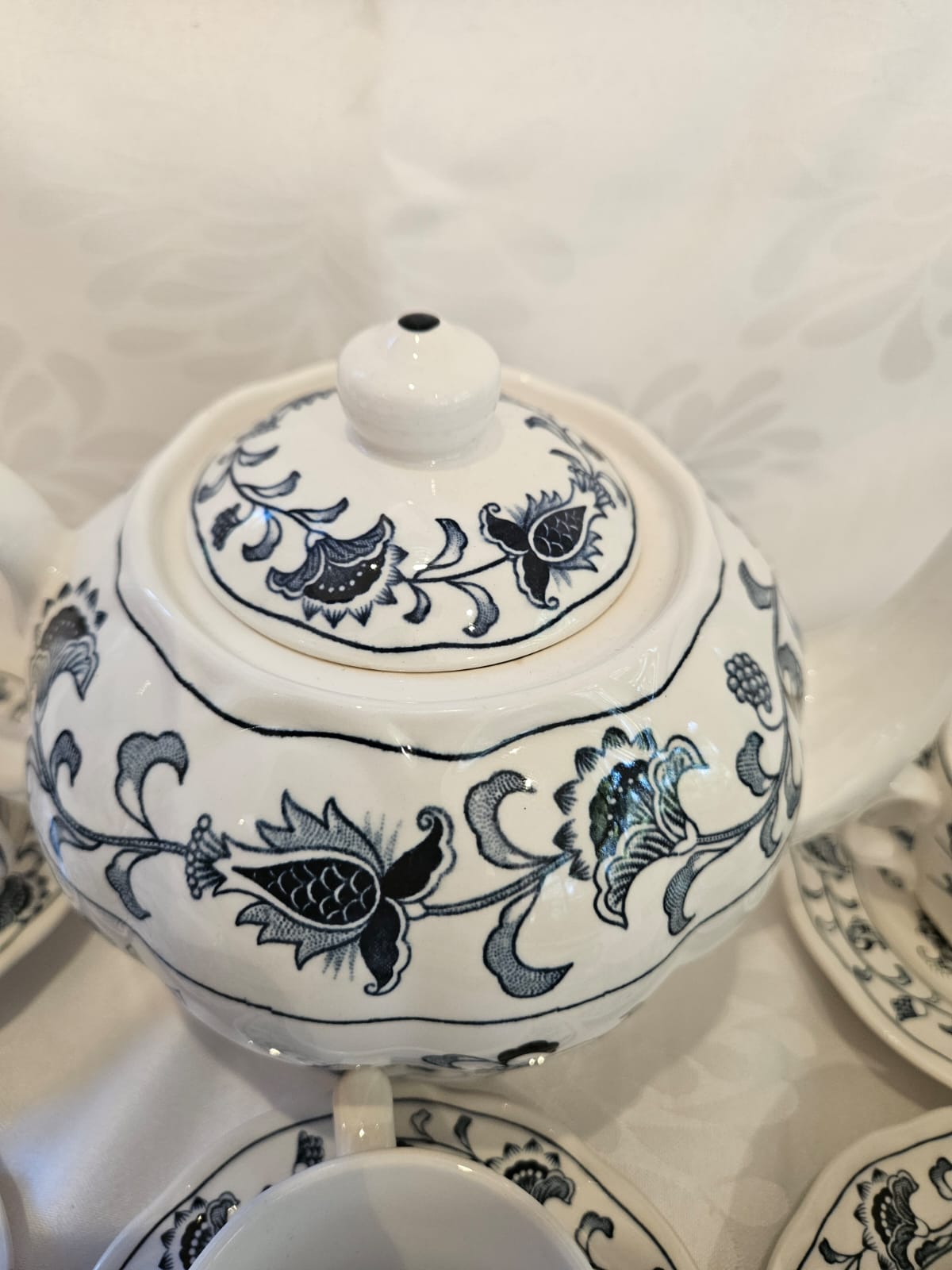 Ming Tree Blue Double Phoenix backstamp 27 pieces Tea Set by Nikko