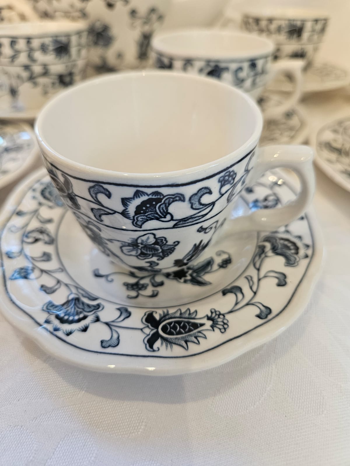Ming Tree Blue Double Phoenix backstamp 27 pieces Tea Set by Nikko