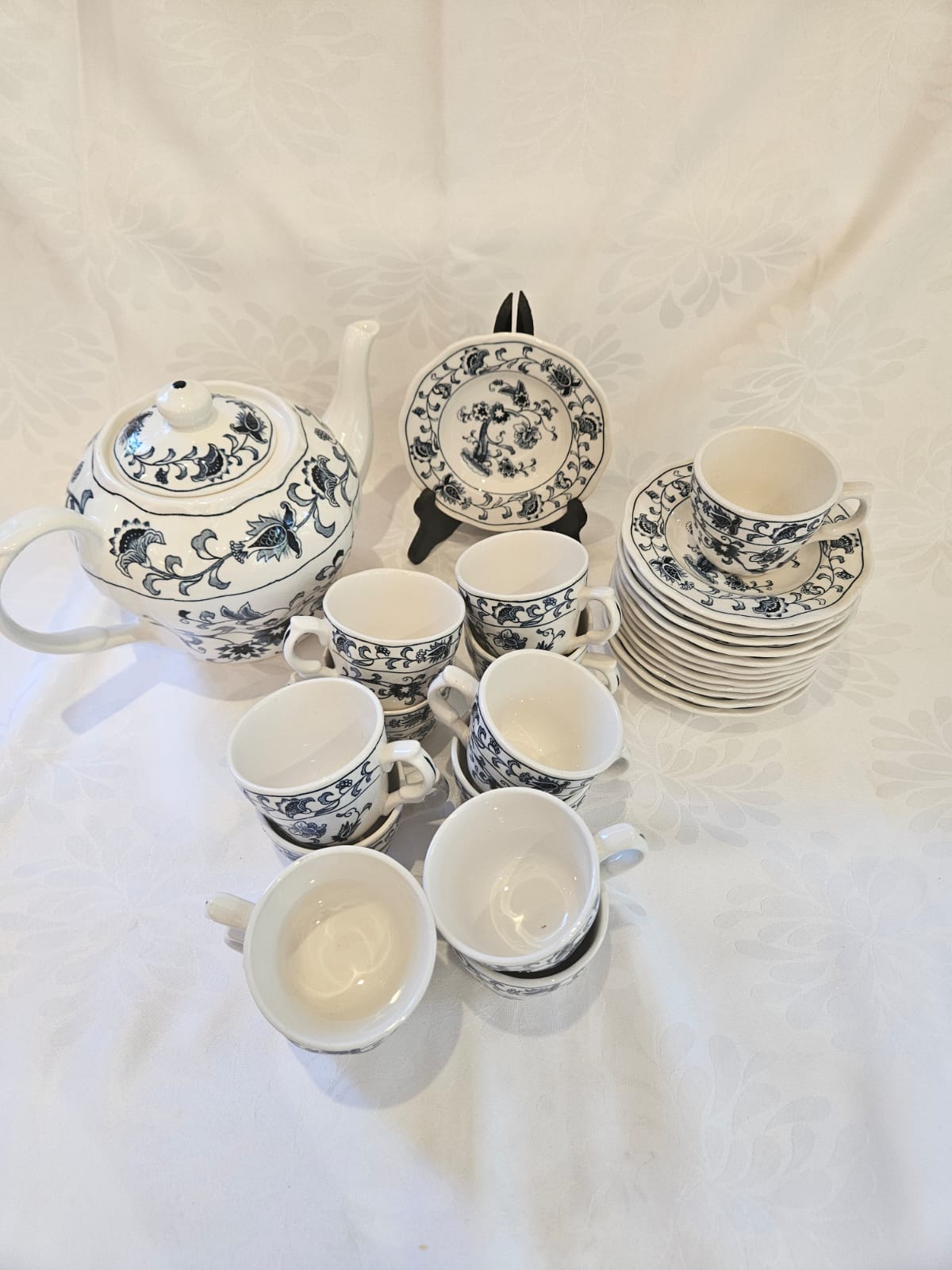 Ming Tree Blue Double Phoenix backstamp 27 pieces Tea Set by Nikko