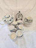 Ming Tree Blue Double Phoenix backstamp 27 pieces Tea Set by Nikko
