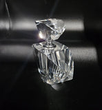 Elegant Vintage facetted Crystal Perfume Bottle with Applicator