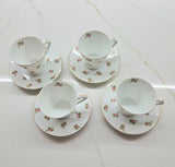 4 x duos Scattered Roses & Rosebuds - N2329 by Noritake- Rare find