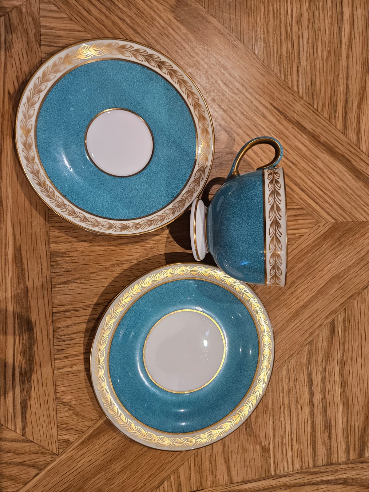 Early Wedgwood Powder Turquoise Trio - Rare find