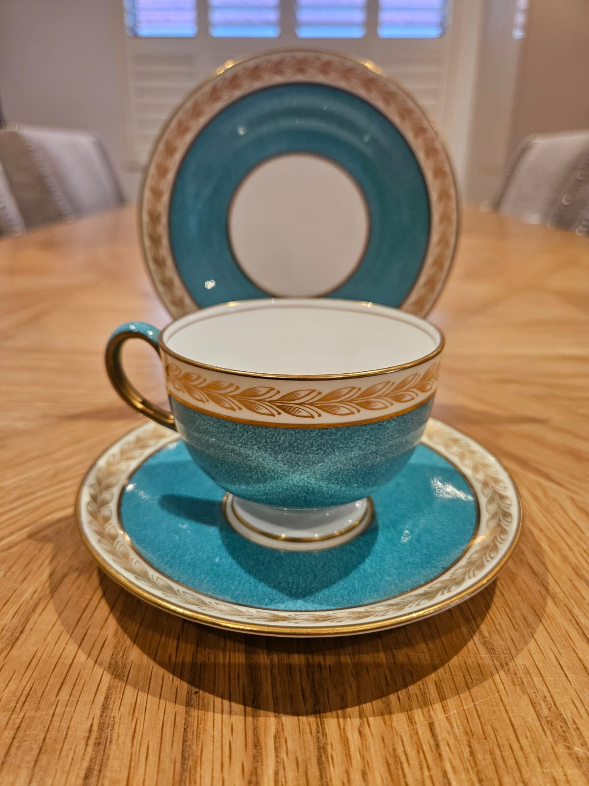 Early Wedgwood Powder Turquoise Trio - Rare find