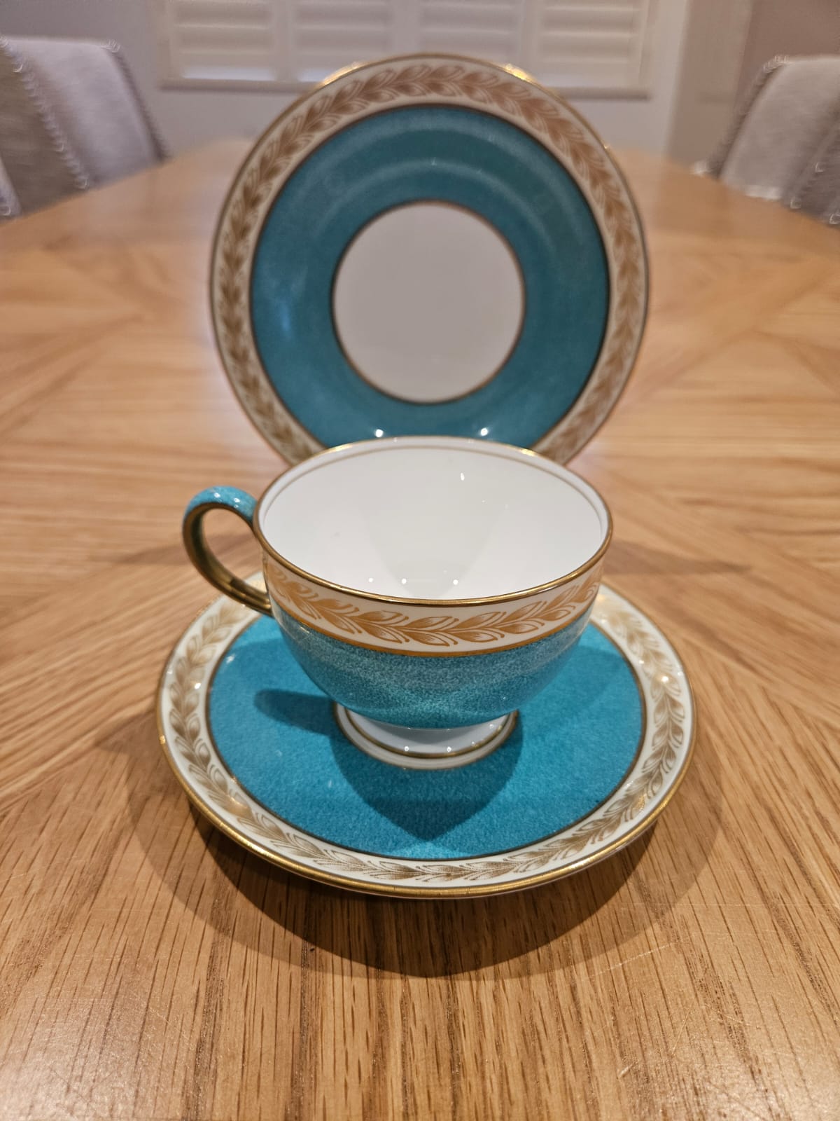 Early Wedgwood Powder Turquoise Trio - Rare find