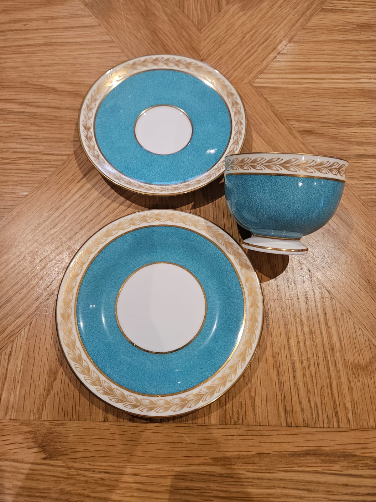 Early Wedgwood Powder Turquoise Trio - Rare find
