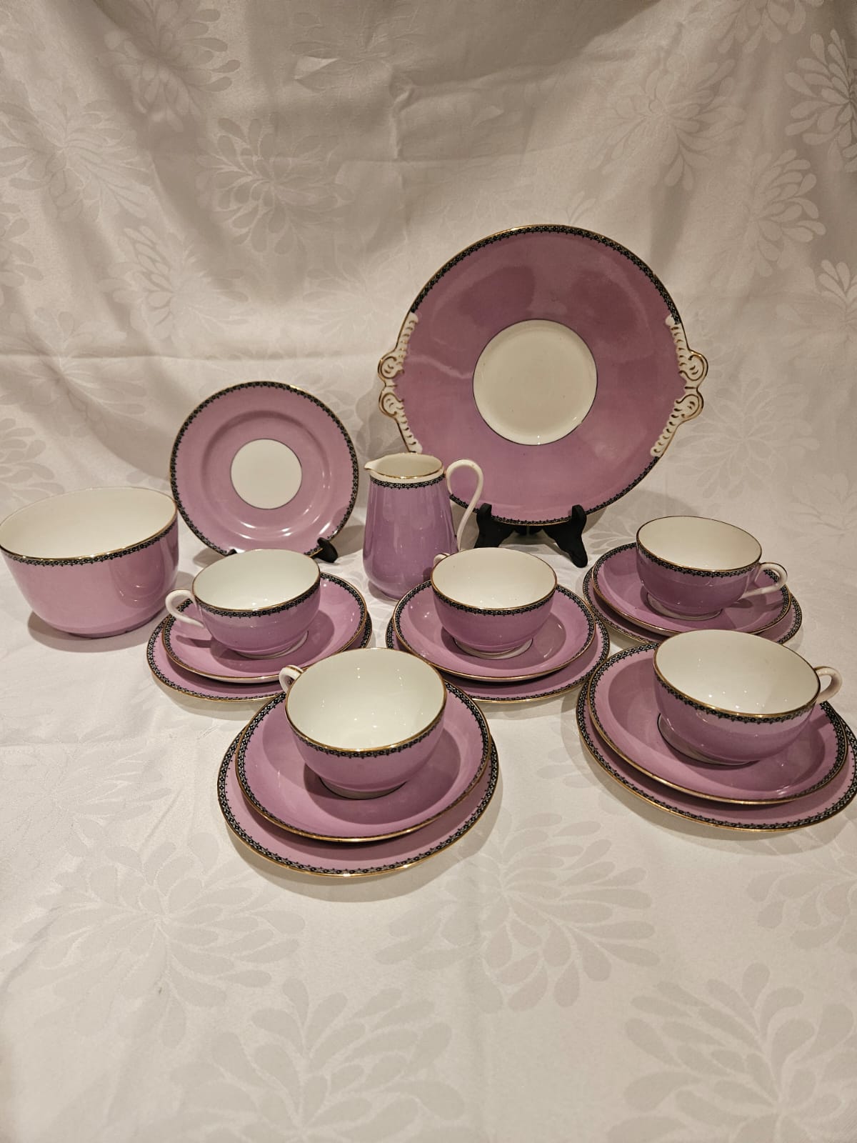 1920's Antique Adderleys Bone China 19 pc Tea Set