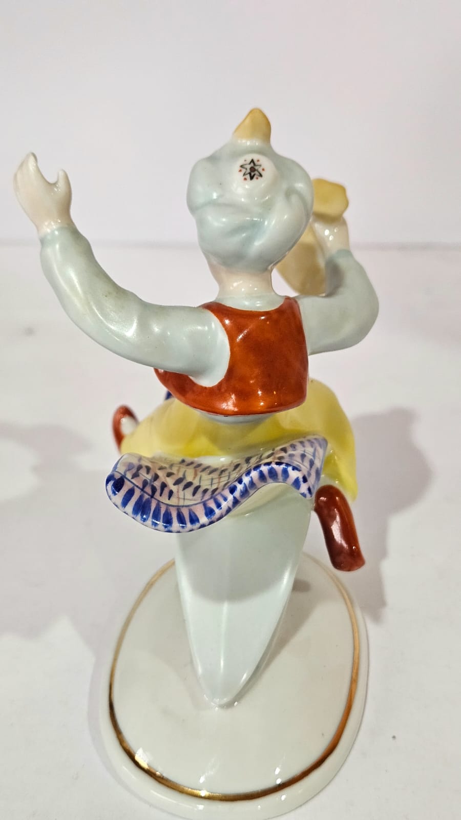 Hollohaza Hungary Porcelain "Aladdin On A Magic Carpet" Figurine