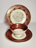 Vintage Alka Bavaria Red & Gold TRIO #833 Germany
