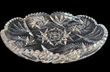 Antique American Brilliant Period Cut platter with Pinwheel, Hobstar patterns c.1900