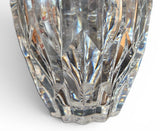 Antique Art Deco facetted glass scent bottle, Sterling silver lid.