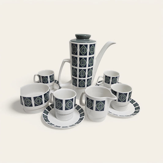 Beautiful vintage Aynsley Imperial Coffee Set. Classic 1960-70s retro design