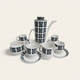 Beautiful vintage Aynsley Imperial Coffee Set. Classic 1960-70s retro design
