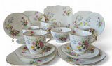 Bell China 'Old Country Spray' 15 pcs Tea Set with 4 spare saucers 1960s