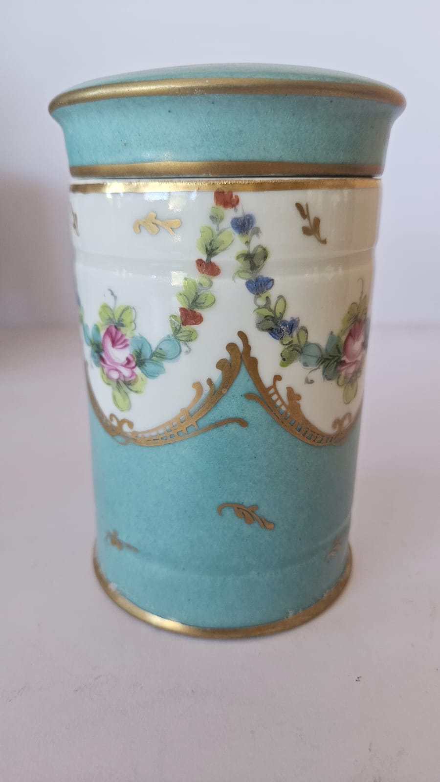 Antique hand-painted Limoges porcelain bathroom/dresser set