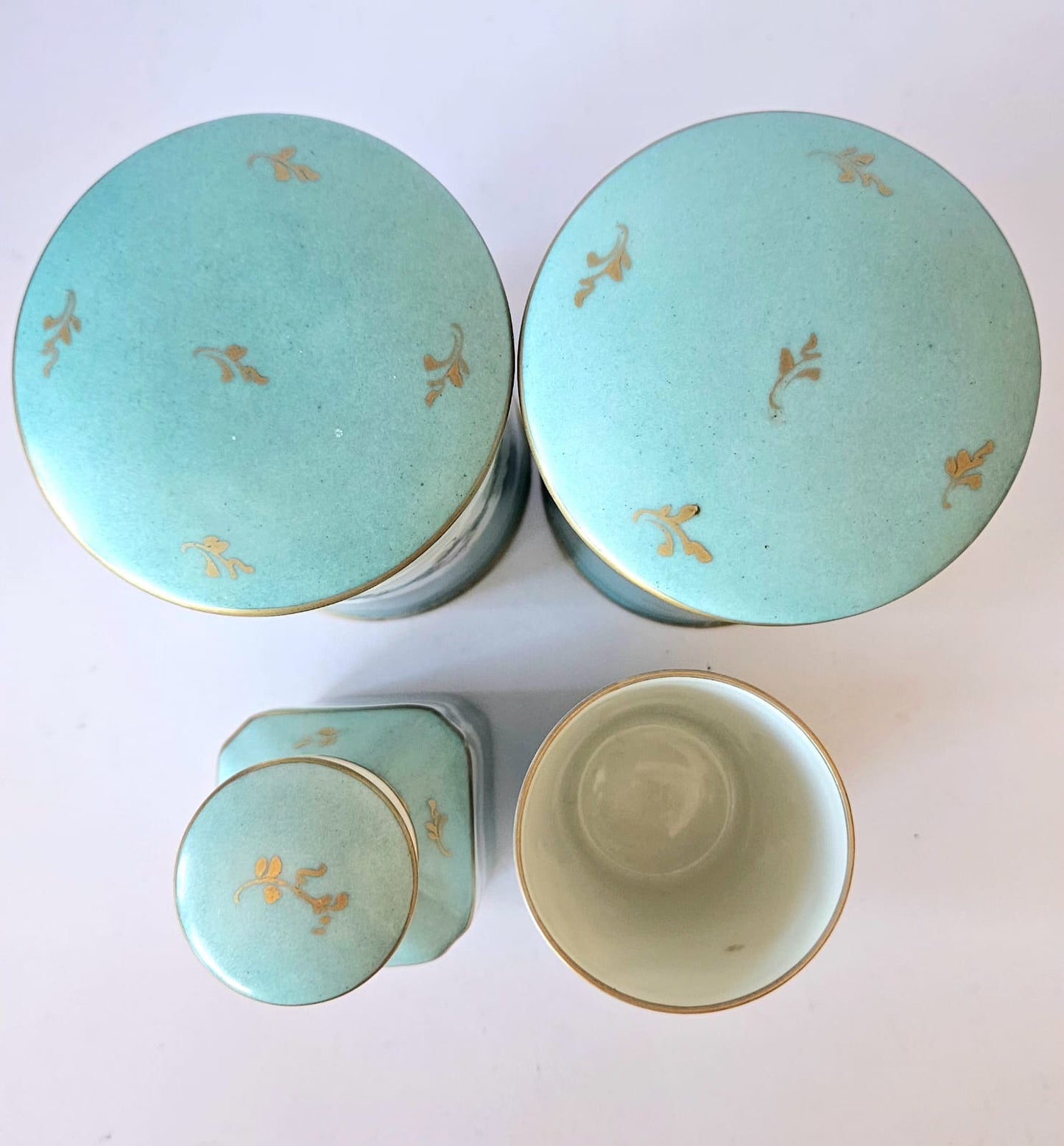 Antique hand-painted Limoges porcelain bathroom/dresser set
