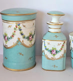 Antique hand-painted Limoges porcelain bathroom/dresser set