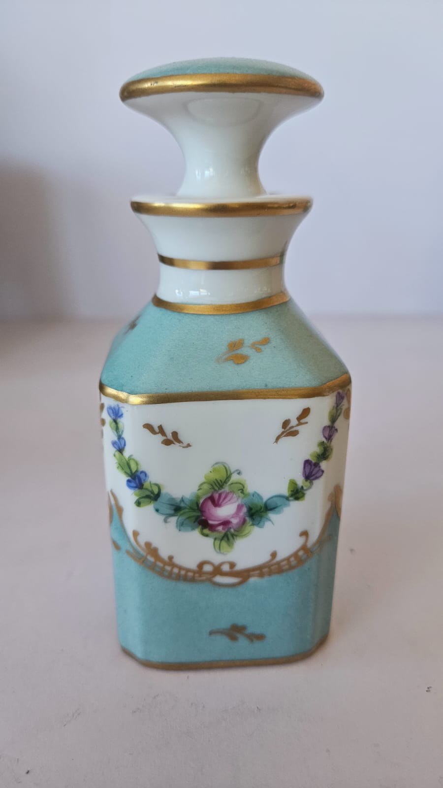 Antique hand-painted Limoges porcelain bathroom/dresser set