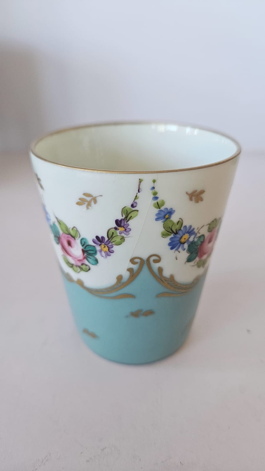 Antique hand-painted Limoges porcelain bathroom/dresser set