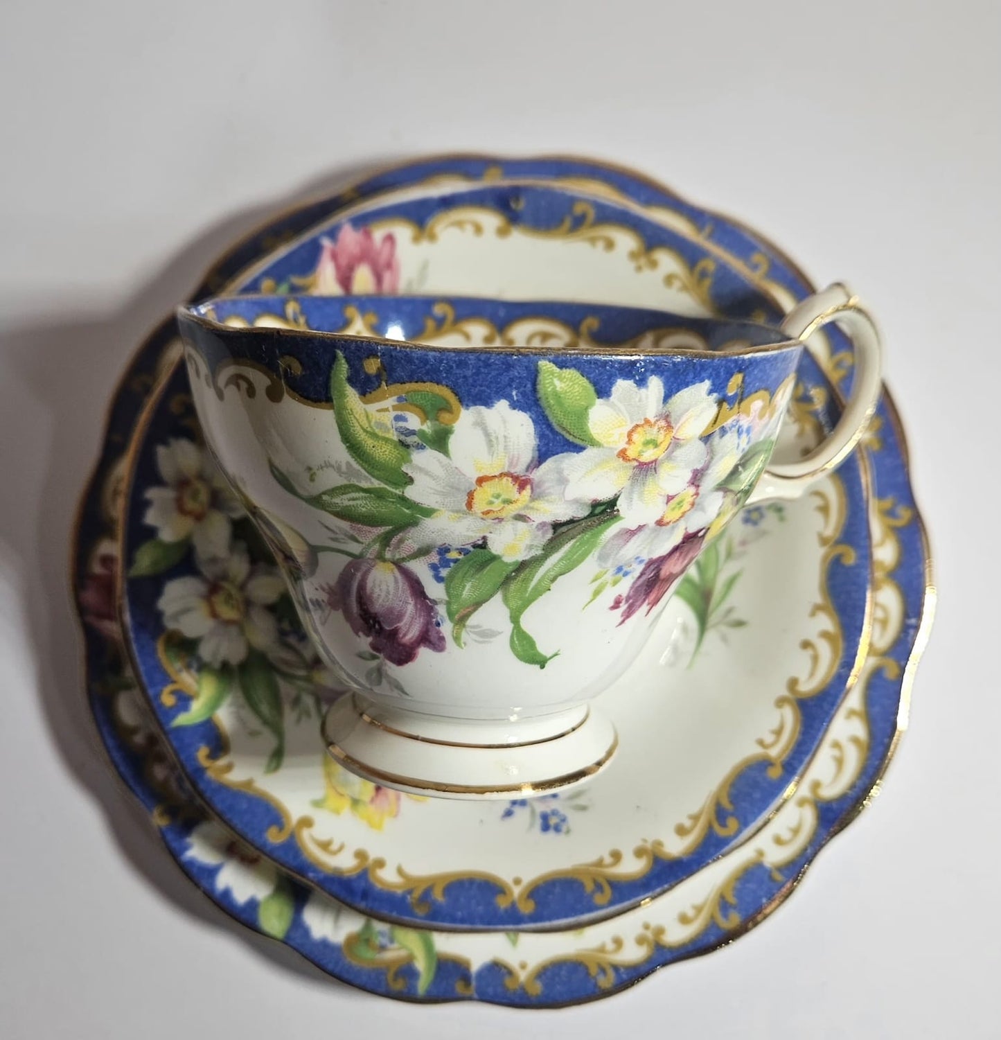 Vintage BELL China "NARCISSUS" (Blue) bone china tea-set 23 pieces