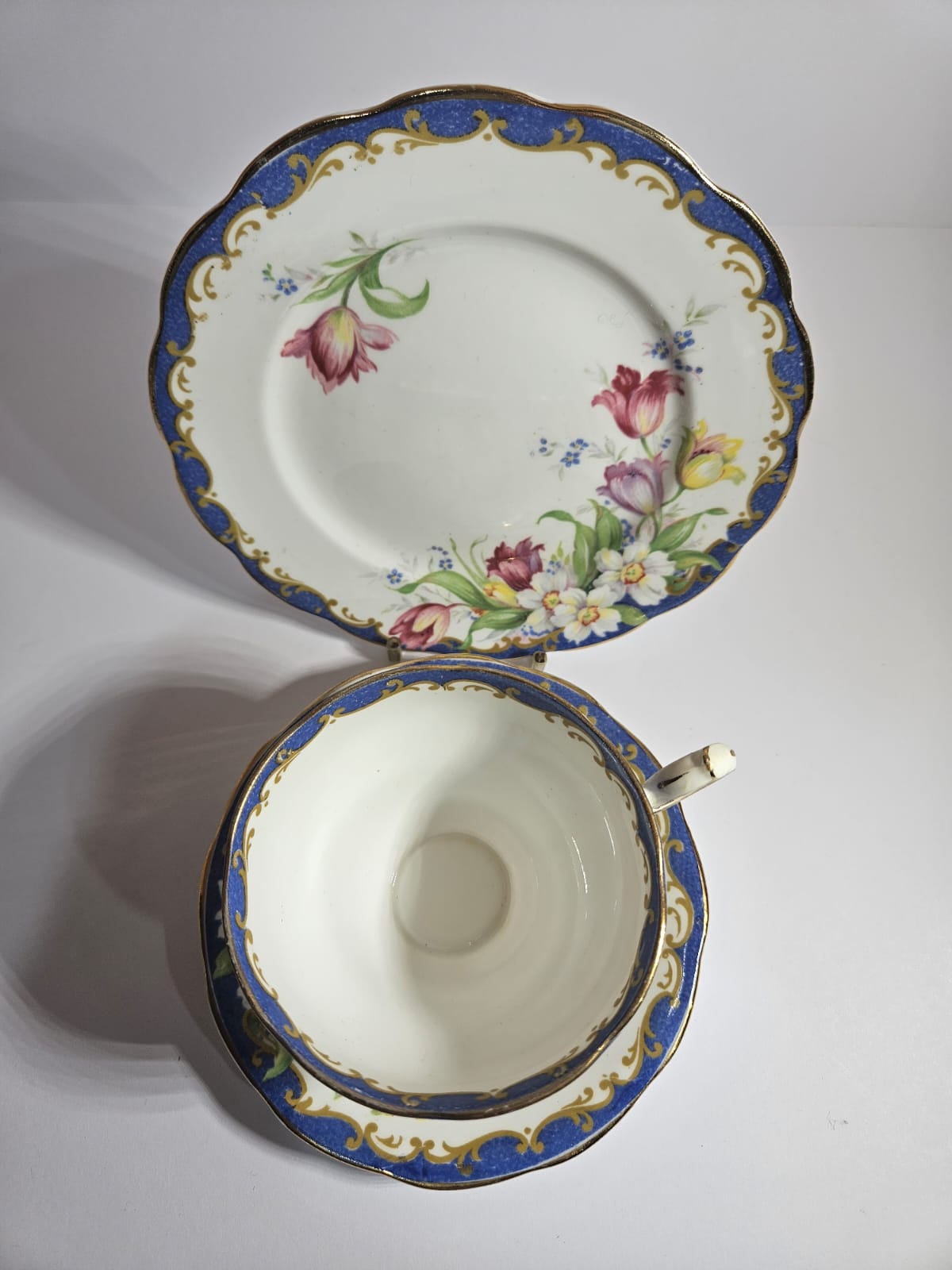 Vintage BELL China "NARCISSUS" (Blue) bone china tea-set 23 pieces