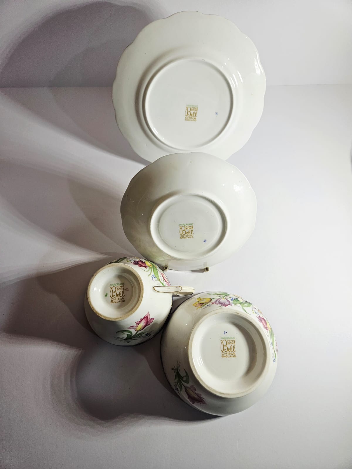 Vintage BELL China "NARCISSUS" (Blue) bone china tea-set 23 pieces