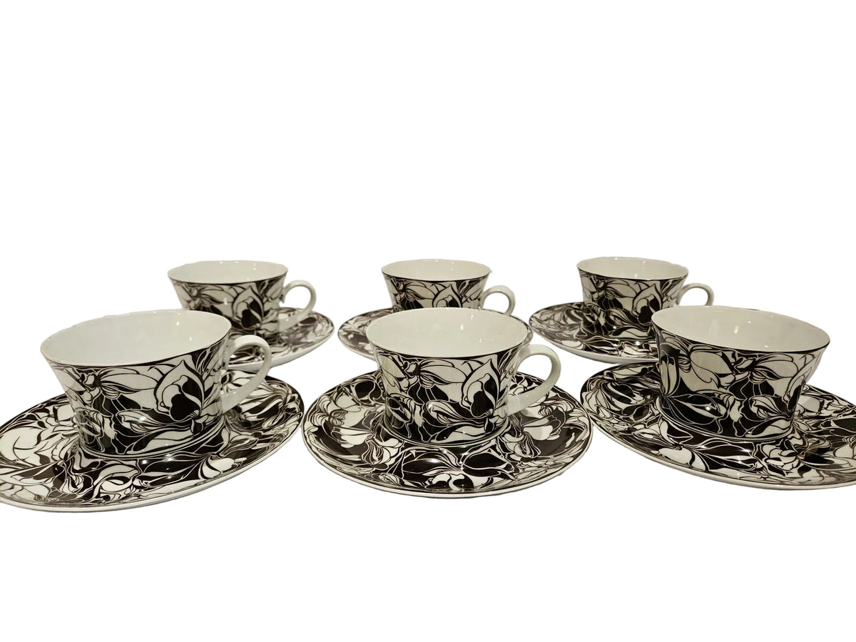 6 x Vintage coffee cups from Spanish brand Bidasoa
