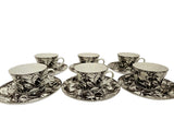6 x Vintage coffee cups from Spanish brand Bidasoa