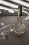 Antique Hobnail Crystal & Sterling Silver scent bottle, Hallmarked c.1875
