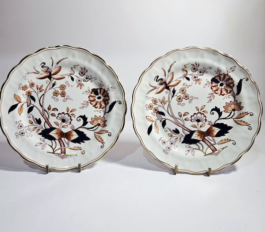 2 x Booths “Fresian A8022” Salad Plate – Cobalt Blue – England c.1930