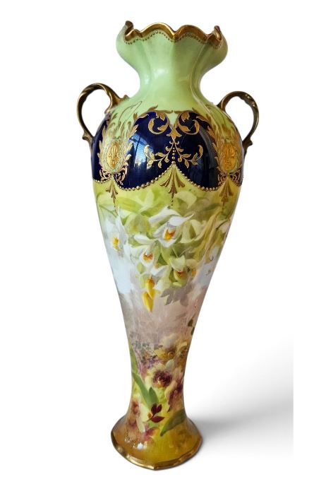 Antique Doulton Burslem Hand-Painted Vase c.1900