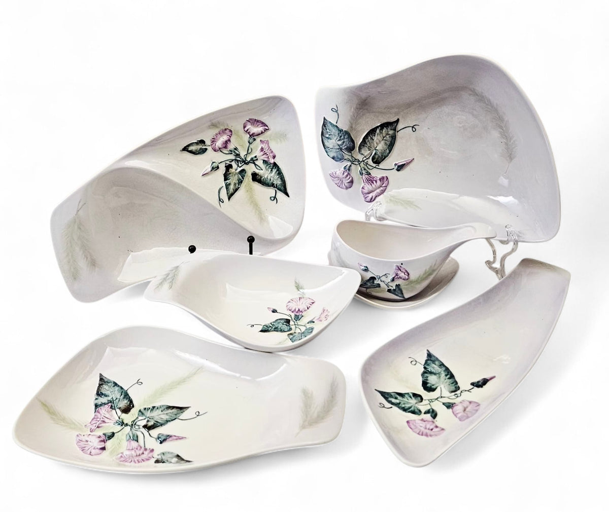 Set of 7 Vintage Carlton Ware "Convolvulus " platters - Australian Design series