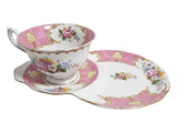 Royal Albert Lady Carlyle snack plate and cup set ( Tennis )