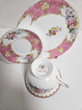 Royal Albert Lady Carlyle snack plate and cup set ( Tennis )