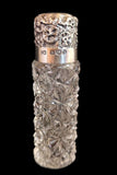 Rare Victorian Sterling Silver & Cut Glass Scent Bottle Charles May Birmingham 1888-1912