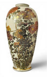 Small Antique Japanese Satsuma Chrysantemum Vase - Meiji Period