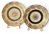 Paragon Double Warrant Bone China Trio - Cobalt Blue and Gold scrolls & Flowers