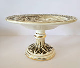 Vintage CAPODIMONTE Hand-painted Shallow Footed Comport Cherubs design