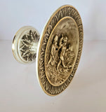 Vintage CAPODIMONTE Hand-painted Shallow Footed Comport Cherubs design