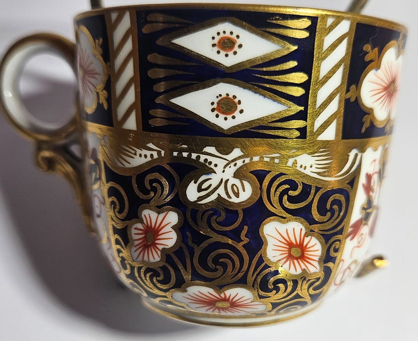Royal Crown Derby Imari 2451 Trio - Cup, Saucer, Side Plate circa 1913