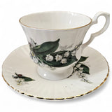 5 x Vintage Crown Fenton Lily of the Valley Duos, and sugar bowl