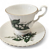5 x Vintage Crown Fenton Lily of the Valley Duos, and sugar bowl