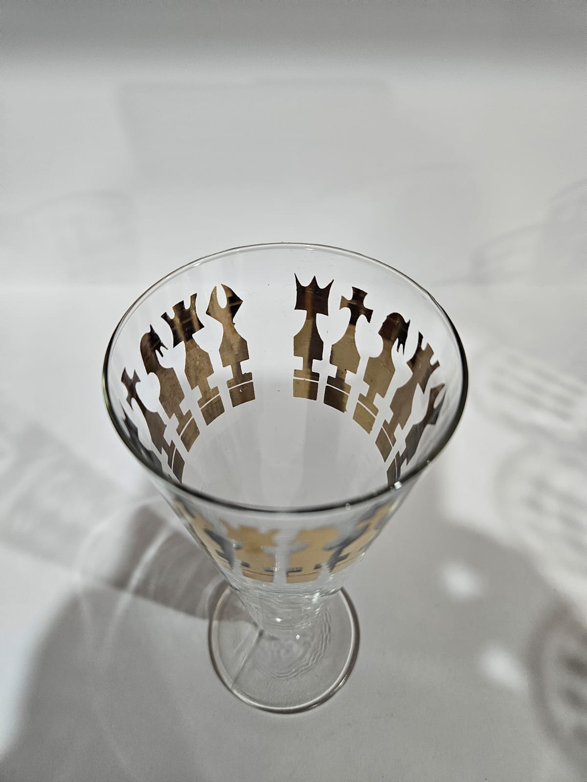 MCM Vintage Set of 10 Footed Cocktail Glasses CROWN CHESS, Australia