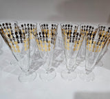MCM Vintage Set of 10 Footed Cocktail Glasses CROWN CHESS, Australia