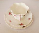Crown Staffordshire England Sweetheart Rose Trio, Fine Bone China