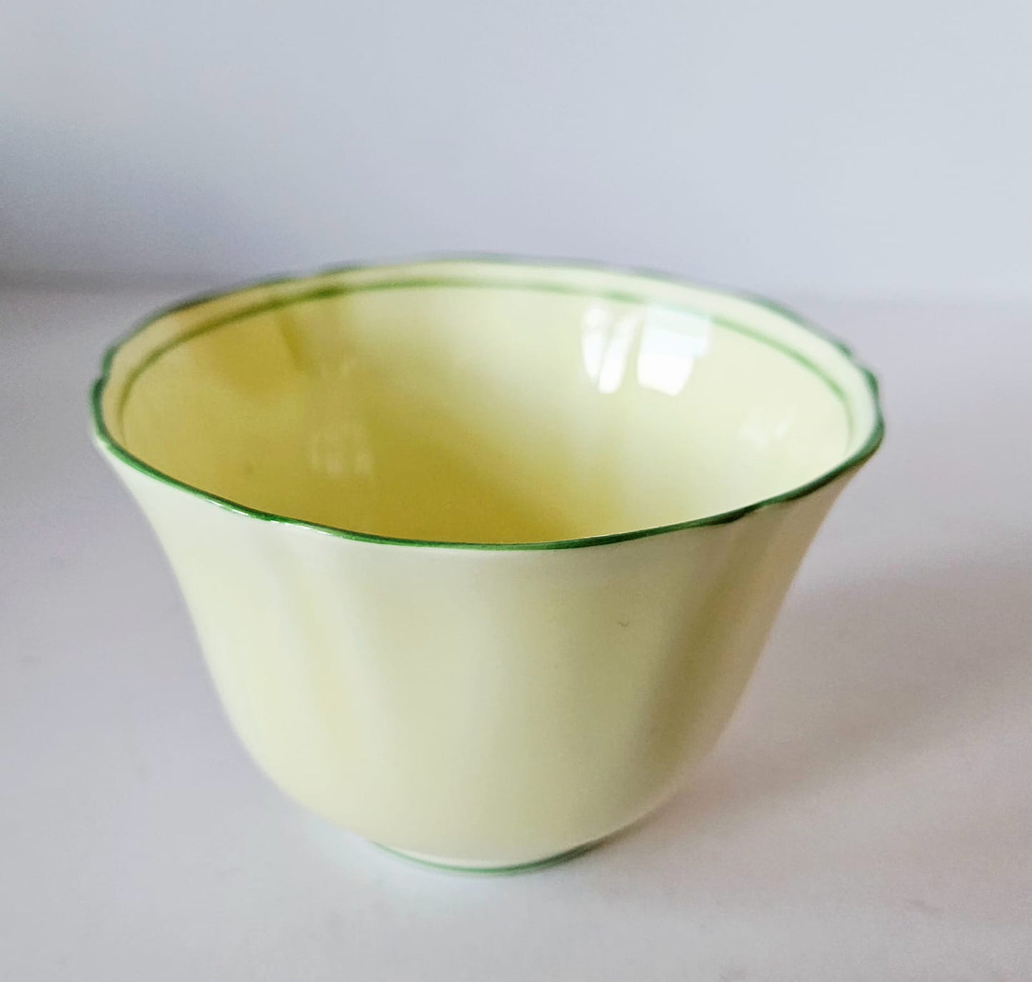 Crown Staffordshire 26 pieces Yellow & Green Coffee Set (c. 1906- 1930)