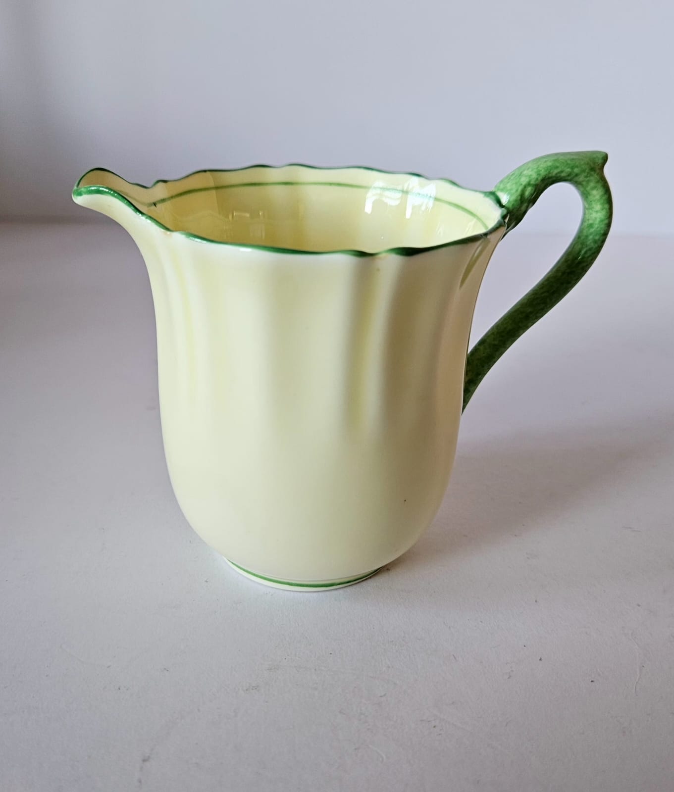 Crown Staffordshire 26 pieces Yellow & Green Coffee Set (c. 1906- 1930)